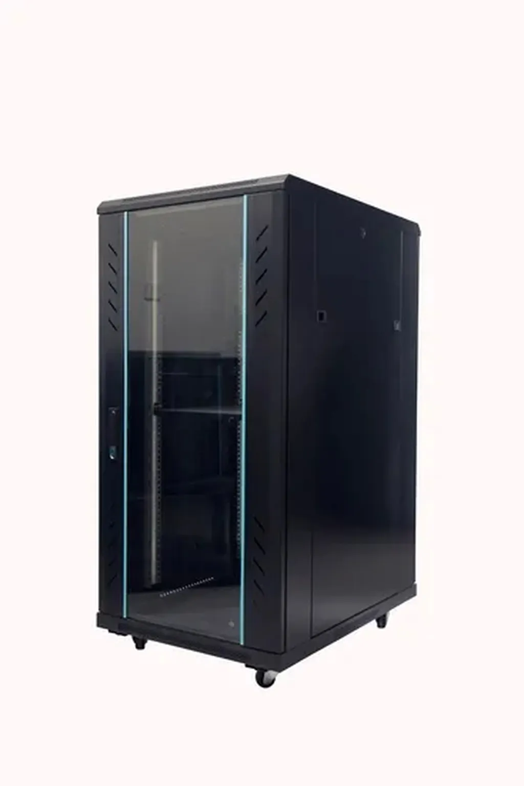 Серверный шкаф 22U, напольный, 19″. Размеры: 600×800 мм. Цвет: чёрный