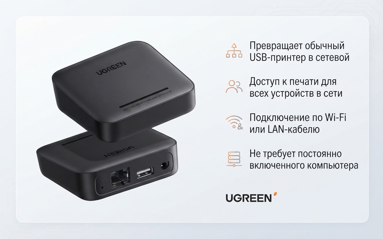 Принт-сервер UGREEN